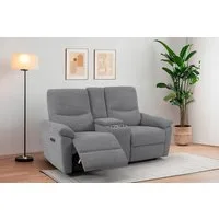 Home affaire 2-Sitzer ODILON, 2er-Kinosofa, TV-Sessel, Mulitmedia-Sofa, Struktur, USB A/C, Relaxfunktion manuell u. elektrisch, Getränkehalter, Staufach