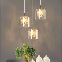 ZMH Pendelleuchte Esszimmer 3/4/5 Flammig zilver Vintage Hängeleuchte Modern G9 Küche, Einfache Installation, ohne Leuchtmittel, 120CM Höhenverstellbar Retro Hotel Esszimmerlampe