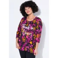 Angel of Style T-Shirt T-Shirt A-Linie Farb-Muster mit Schriftzug