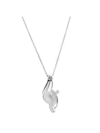 Zeeme Silber Anhänger mit Kette 925/- Sterling Silber rhodiniert Zirkonia