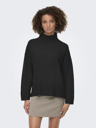ONLY - ONLCOCO LIFE LS HIGH NECK CC KNT Black - Gr. - S