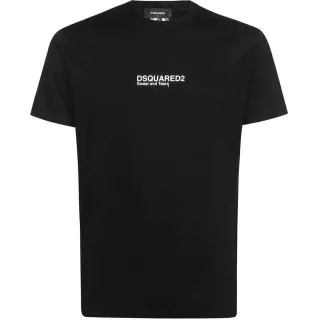 Dsquared2 Sweat And Tears Logo Cool Fit Schwarzes T-Shirt
