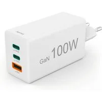 Hama Schnellladegerät (USB Ladegerät, 2x USB-C, 1x USB-A, GaN, 100 Watt) Schnelllade-Gerät (1-tlg)