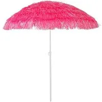 Mojawo Ampelschirm Hawaii Sonnenschirm Gartenschirm Strandschirm Ø1,6m Pink knickbar
