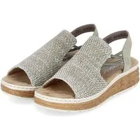 Rieker Rieker 62741-52 Damen Textil & Synthetik green Sandalette