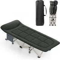 CALIYO Feldbett Campingbett feldbett klappbar, Faltbar Gästebett bis 150 kg für Indoor, Outdoor, Strand und Garten
