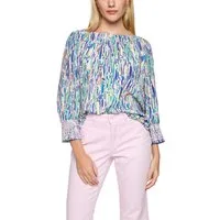 Marc Cain Langarmbluse Spring Fling Premium Damenmode weit geschnitten, mit Allover-Confetti-Print