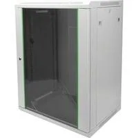 Wandgehäuse Dynamic Basic Serie - 600x450 mm (BxT), IT-Schrank hellgrau, 16 Höheneinheiten