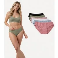 Tutku Elit Slip Damen Unterhose 6er Pack bunt Baumwollmischung elastisch (Packung, 6 Teile) Gemischte Farbvarianten für mehr Abwechslung im Alltag