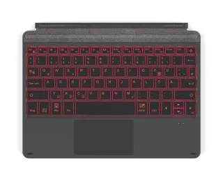 Inateck Surface Go Tastatur für Surface Go (1&2&3 Generation) Bluetooth 5.1 7 Farben Hintergrundbeleuchtung Trackpad QWERTZ KB02009