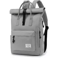 TAN.TOMI Freizeitrucksack Schulrucksack für Damen Herren, Laptop Rucksack 15,6 Zoll mit Rolltop, Cityrucksack Daypack Laptopfach und Weit Öffenbar