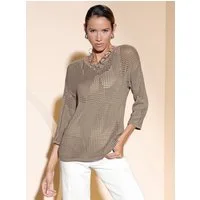 creation L Strickpullover Pullover 3/4-Arm Ajour