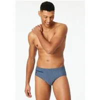 Schiesser Badeslip Aqua mit kleiner RV-Tasche, Bindekordel am Bund, gestreift