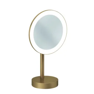 Kludi VELA R LED-Kosmetikspiegel 58995N1F Vergrößerung 3-fach, freistehend, brushed bronze