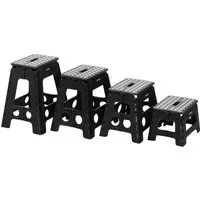 Furnify Tritthocker QUICKSTEP Klapphocker Faltbarer Haushaltshocker platzsparend (1 St), mit rutschfester Oberfläche & praktischem Tragegriff
