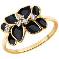 Secretforyou Fingerring Ring Fingerring Silber Rosegoldoptik Zirkon Emaille