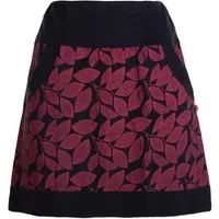Vishes Minirock Kurzer Rock Damen Elfen Mini-Rock Blätter-Röcke florales Muster Hippie Style