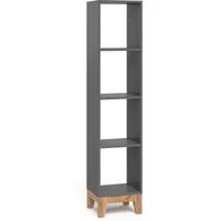 VitaliSpa® Bücherregal Malia, Grau/Artisan, 35.2 x 159.5 cm, 1-tlg.