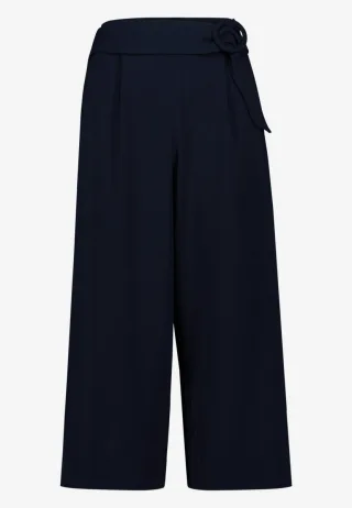 zero - Stoffhose mit Schnalle blau - Gr. - 38