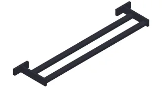 Giese Badetuchhalter doppelt schwarz matt, 39081-14 39081-14