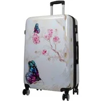 Warenhandel König Hartschalen-Trolley Asia Butterfly, 4 Rollen, mit Motiv, Dehnfalte zur Vergrößerung des Packvolumens
