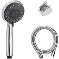 axentia Duschbrause, (3-tlg), Duschbrausen Set 3-teilig mit 5 Funktionen & Wandhalterung