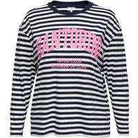 ONLY CARMAKOMA Langarmshirt CARSARAH LIFE L/S O-NECK BLOUSE JRS