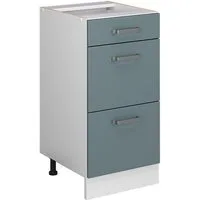 Vicco Unterschrank R-Line, Blau-Grau/Weiß, 40 cm mit Schubladen, ohne Arbeitsplatte (1-St)