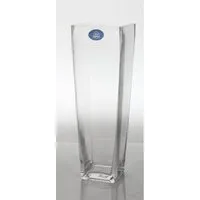 BURI Dekovase Glasvase eckig Glas Vase Blumenvase Blumen Haushalt wohnen