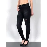 ESRA Skinny-fit-Jeans S500 High Waist Skinny Jeans Damen Röhrenjeans Hose Skinnybis Übergröße