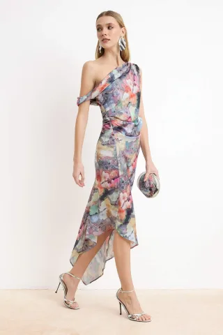 Bedrucktes, ärmelloses, schickes Maxikleid für Damen/Abendkleid