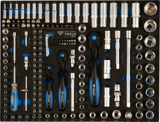 Brilliant Tools Schaumstoffeinlage mit 170 Steckschlüssel - BT158170