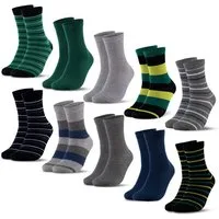OCCULTO Basicsocken Jungen & Mädchen Bunte Socken 10er Pack (Modell: Estilo) (10-Paar)