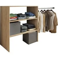 VCM Kleiderschrank Offener Kleiderschrank Dachschrägen Regal Dacho ll (1-St) VCM Kleiderschrank Dacho II 90x100x50 cm Holzwerkstoff