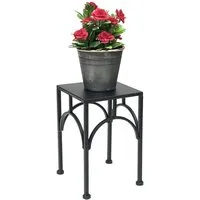 DanDiBo Blumenhocker Metall Schwarz Eckig 38 - 28 cm Beistelltisch 96449