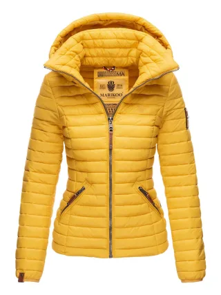 Marikoo Damen Steppjacke – Löwenbaby, leicht mit abnehmbarer Kapuze