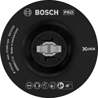 Bosch PRO X-LOCK Stützteller, mittelhart, 115 mm - 2608601712
