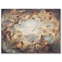 Posterlounge Wandbild Der Triumph des Cupido über alle Götter, Gabriel de Saint-Aubin, erhältlich als Poster, Leinwandbild, Wandsticker oder Acrylglasbild