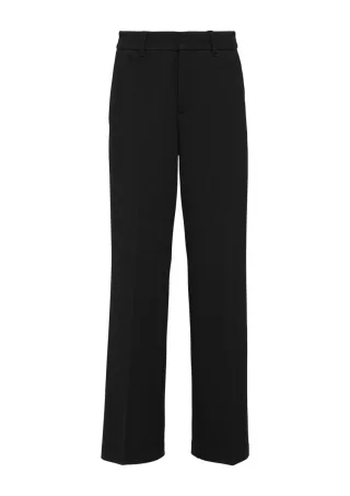 s.Oliver Red Label - Wide-Leg-Hose aus Struktur-Jersey schwarz - Gr. - 40