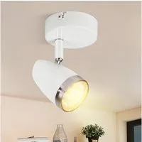 ZMH Deckenstrahler 1/2/3/4 Flammig 4/6/12/16W Deckenlampe schwenkbar 350° Wohnzimmer, Augenschutz, Einfache Installtion, LED fest integriert, Warmweiß, Weiß 3000K schwenkbar 350° Deckenspot Flur Schlafzimmer