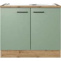 Flex-Well Spülenschrank Cara (2-St) (B x H x T) 100 x 85 x 60 cm, inkl. Edelstahl-Einbauspüle