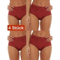 Cocain underwear Taillenslip Damen Slip Microfaser rot weiss schwarz grau sexy Unterhosen Hüftlip (Spar-Pack, 4-St) ideale Bewegungsfreiheit