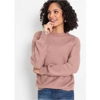 bonprix Strickpullover aus Polyacryl, Polyester, Polyamid und Elasthan, lockere Passform