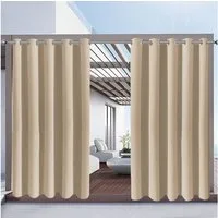 Sunicol Scheibengardine Terrassenvorhang, wasserdicht, Verdunkelung, thermisch isolierter (1 St), stark perforiert, für Rasen, Garten, Wohnzimmer, Schlafzimmer, Haus
