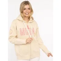 Zwillingsherz Kapuzensweatjacke "Maritim" mit gesticktem MOIN und Anker Logo und Reißverschluss