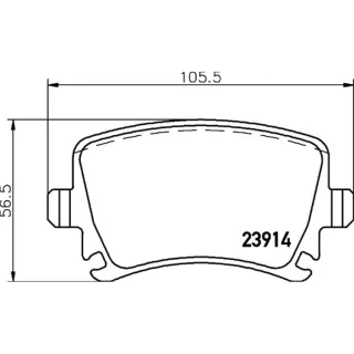 Hella Bremsbel?ge hinten Audi Seat Skoda VW 8DB355011-771