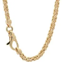 HOPLO Königskette Goldkette Königskette Länge 19cm - Breite 2,5mm - 585-14 Karat Gold, Made in Germany