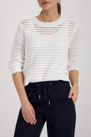 monari - Ajour-Strickpullover - Gr. - 40