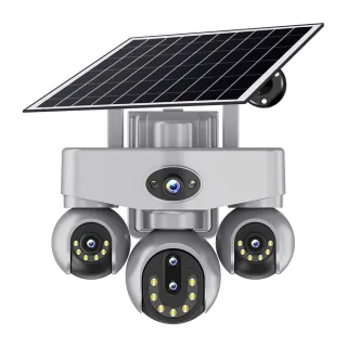 V380 8MP 8X Zoom Solar PTZ Security Camera 1080P Full HD 355° Wide Angle Full-Color Night Vision AI Human Motion Two-Way