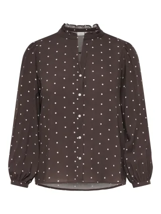 ONLY CARMAKOMA - CARRAYA L/S SHIRT WVN NOOS Deep Mahogany - Gr. - 48
